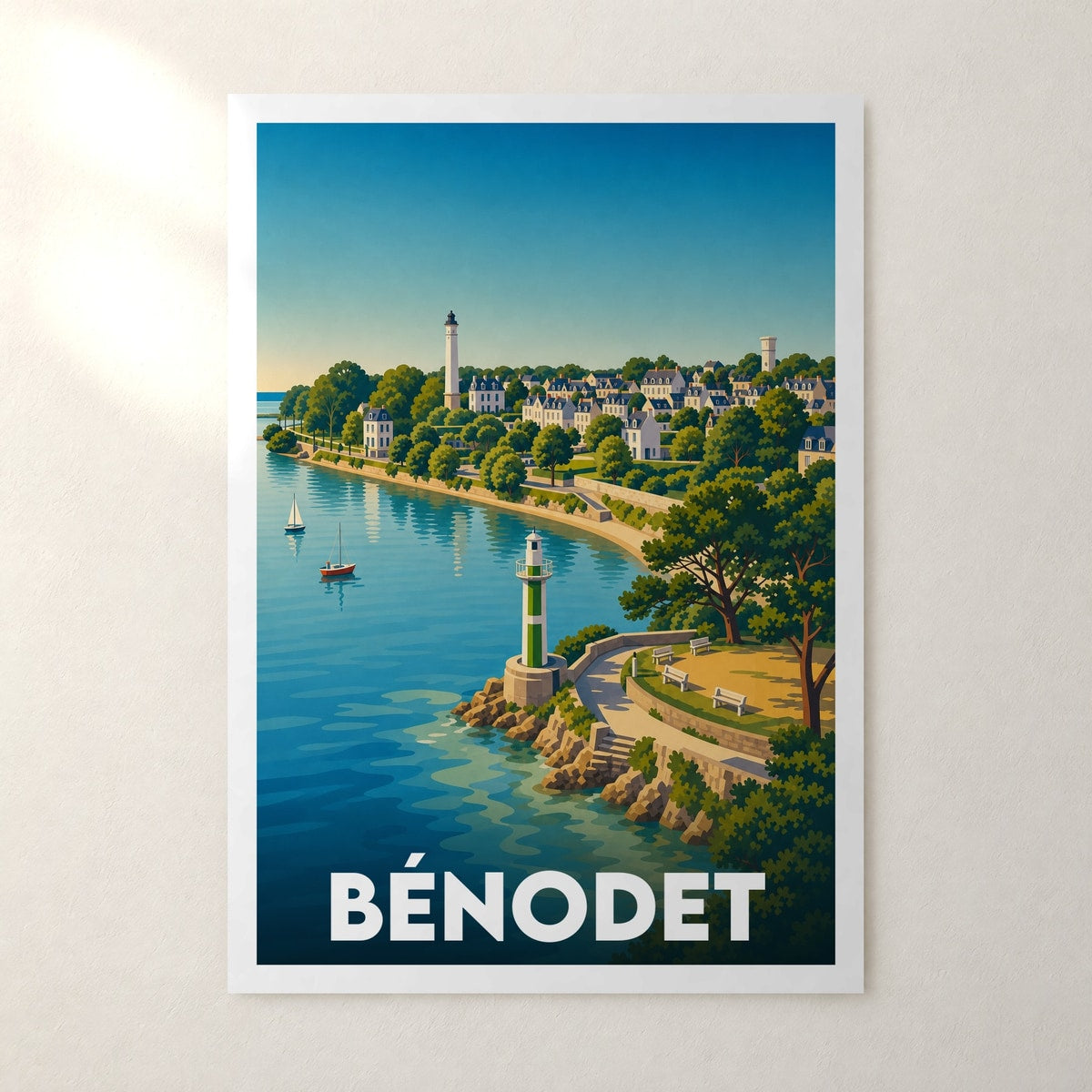 Affiche Bénodet – sans cadre, accrochée au mur
