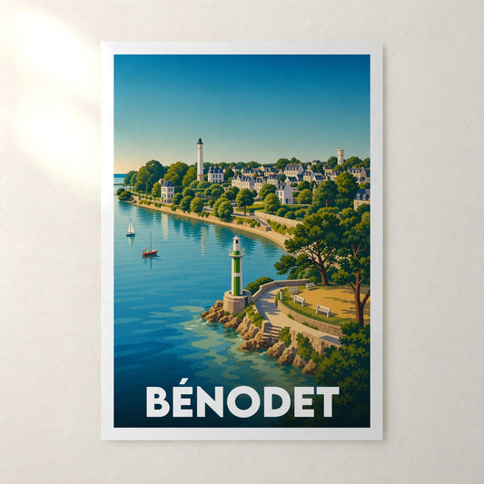 Affiche Bénodet – sans cadre, accrochée au mur