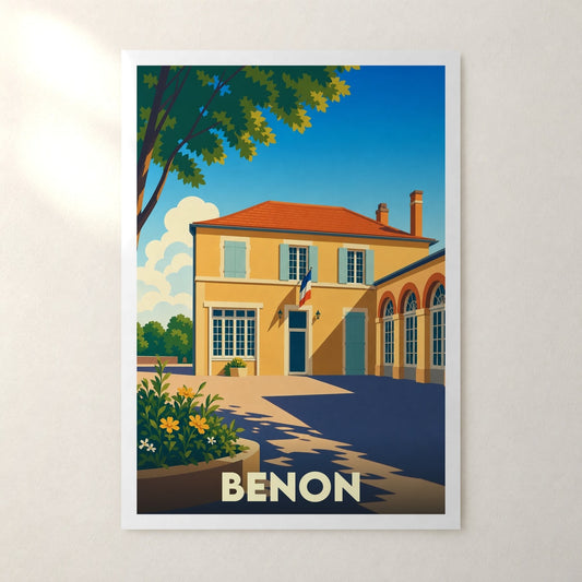 Affiche Benon – sans cadre, accrochée au mur