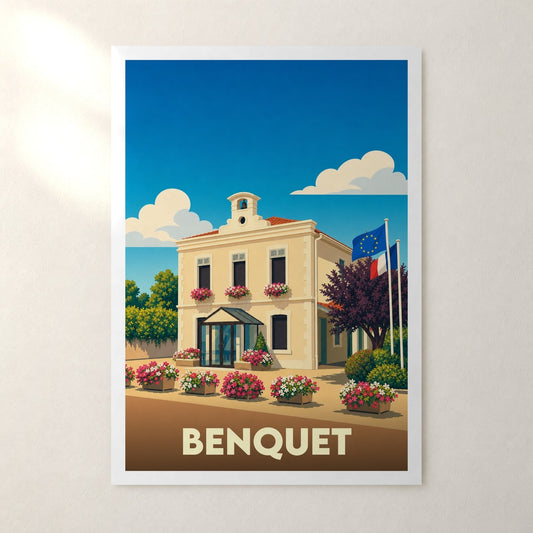 Affiche Benquet – sans cadre, accrochée au mur