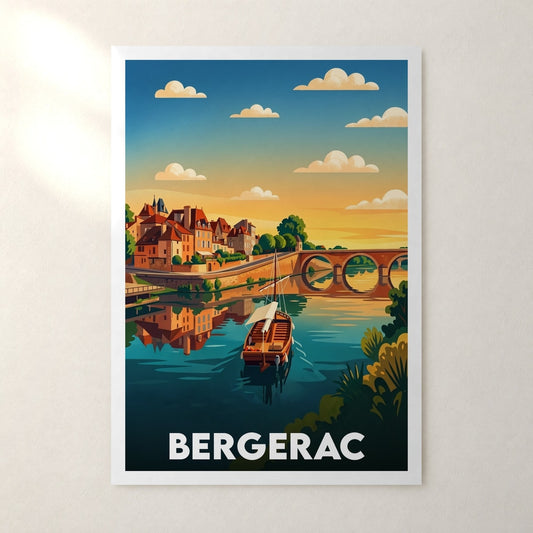 Affiche Bergerac – sans cadre, accrochée au mur