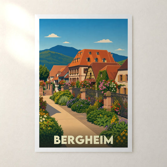 Affiche Bergheim – sans cadre, accrochée au mur
