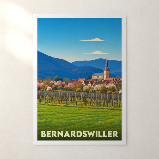 Affiche Bernardswiller – sans cadre, accrochée au mur