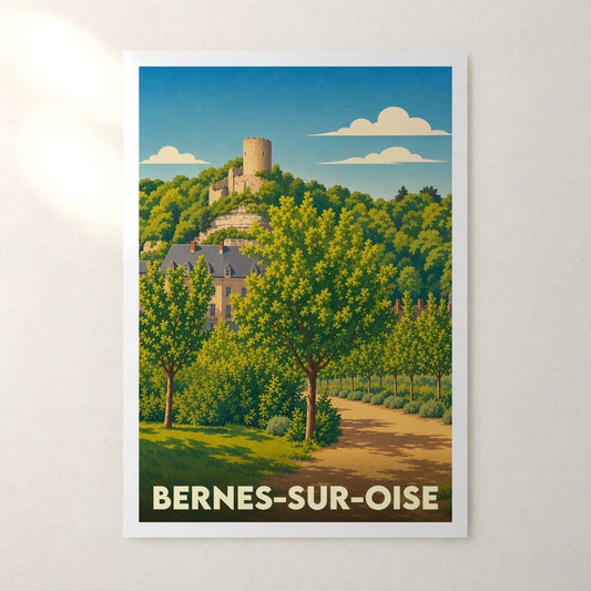 Affiche Bernes-sur-Oise – sans cadre, accrochée au mur