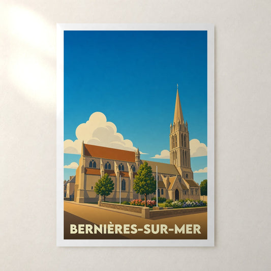 Affiche Bernières-sur-Mer – sans cadre, accrochée au mur