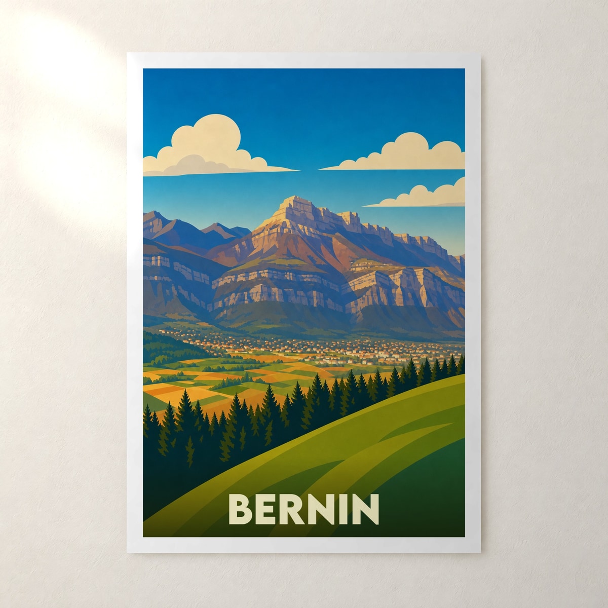 Affiche Bernin – sans cadre, accrochée au mur