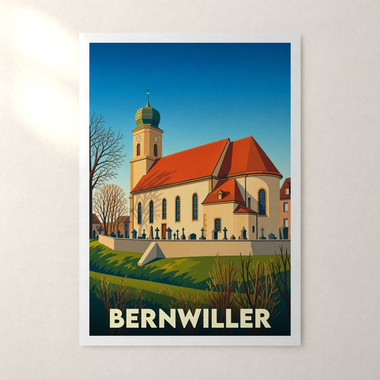 Affiche Bernwiller – sans cadre, accrochée au mur