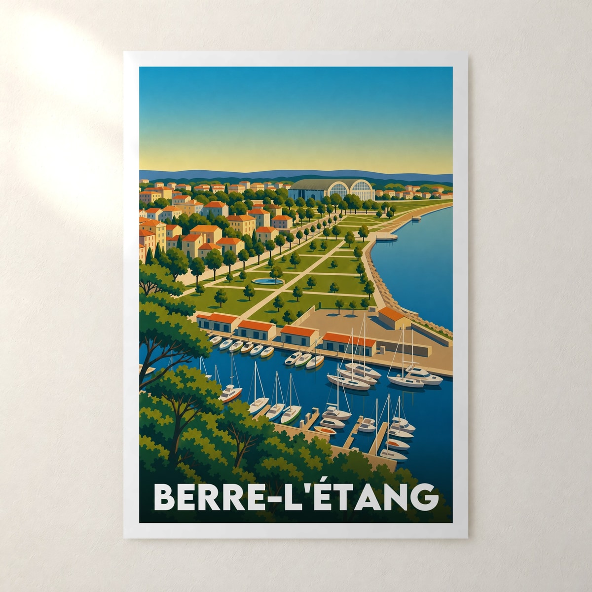 Affiche Berre-l'Étang – sans cadre, accrochée au mur