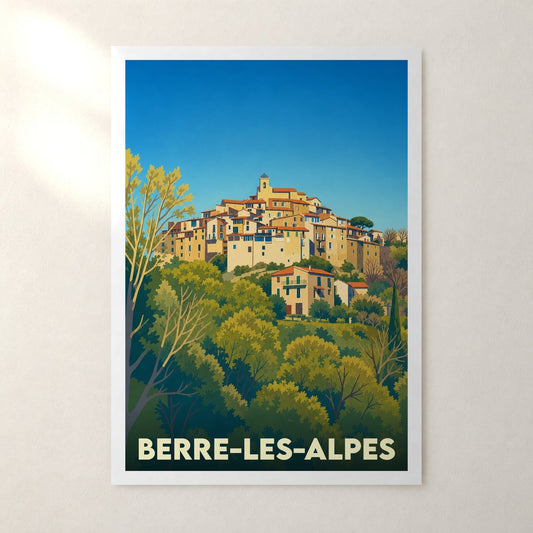 Affiche Berre-les-Alpes – sans cadre, accrochée au mur