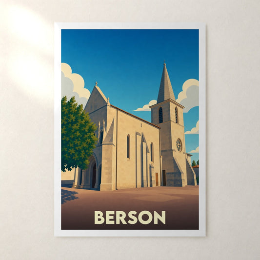 Affiche Berson – sans cadre, accrochée au mur