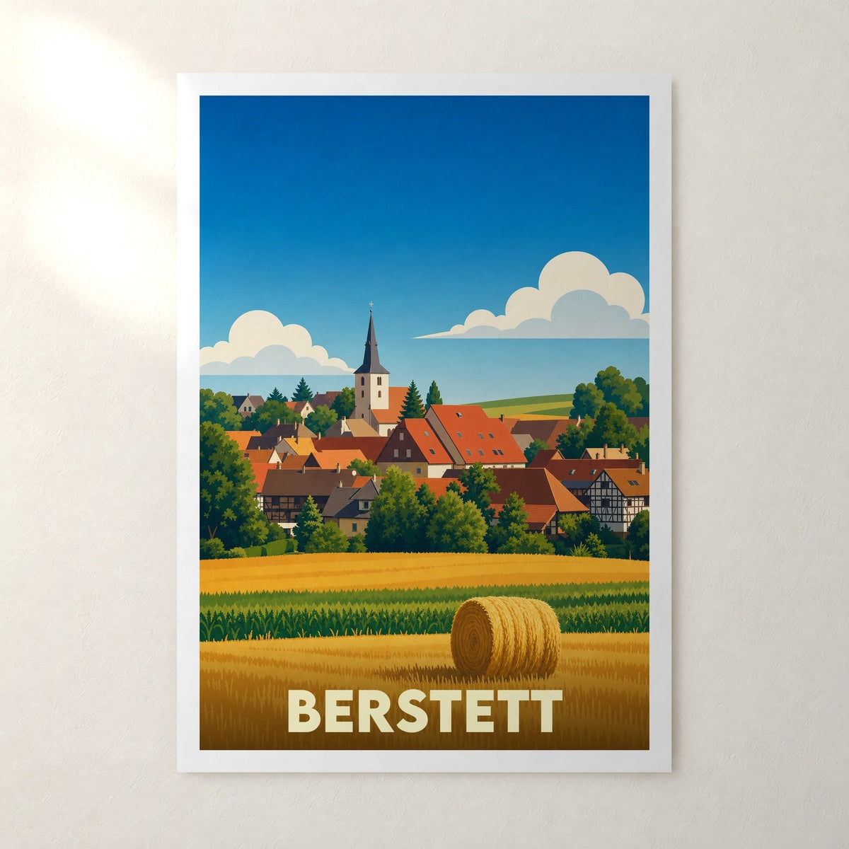 Affiche Berstett – sans cadre, accrochée au mur