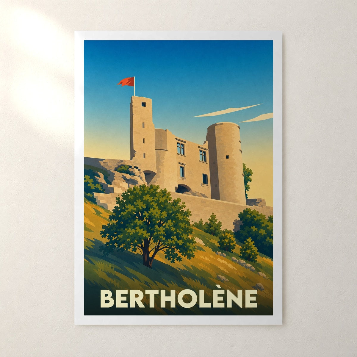 Affiche Bertholène – sans cadre, accrochée au mur