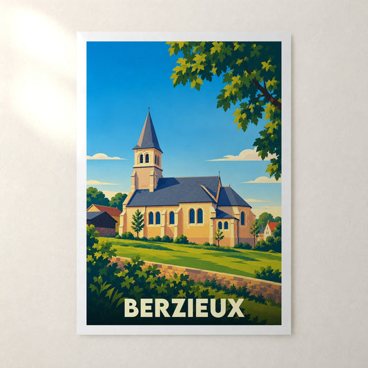Affiche Berzieux – sans cadre, accrochée au mur