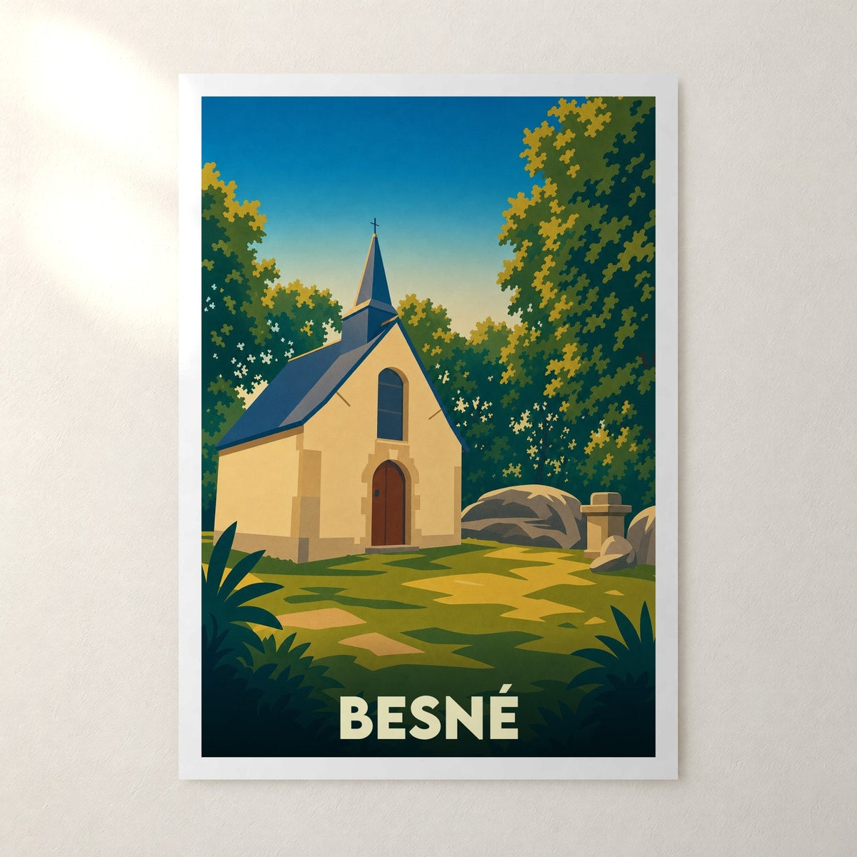 Affiche Besné – sans cadre, accrochée au mur