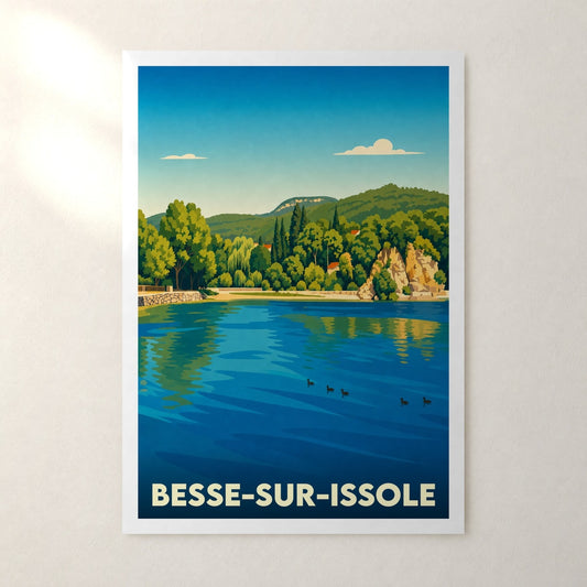 Affiche Besse-sur-Issole – sans cadre, accrochée au mur