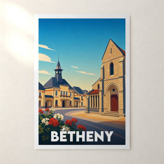 Affiche Bétheny – sans cadre, accrochée au mur