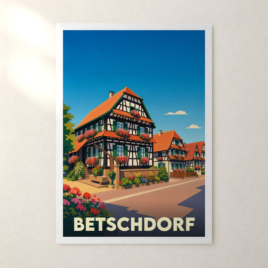 Affiche Betschdorf – sans cadre, accrochée au mur