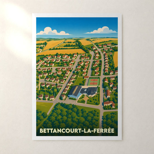 Affiche Bettancourt-la-Ferrée – sans cadre, accrochée au mur