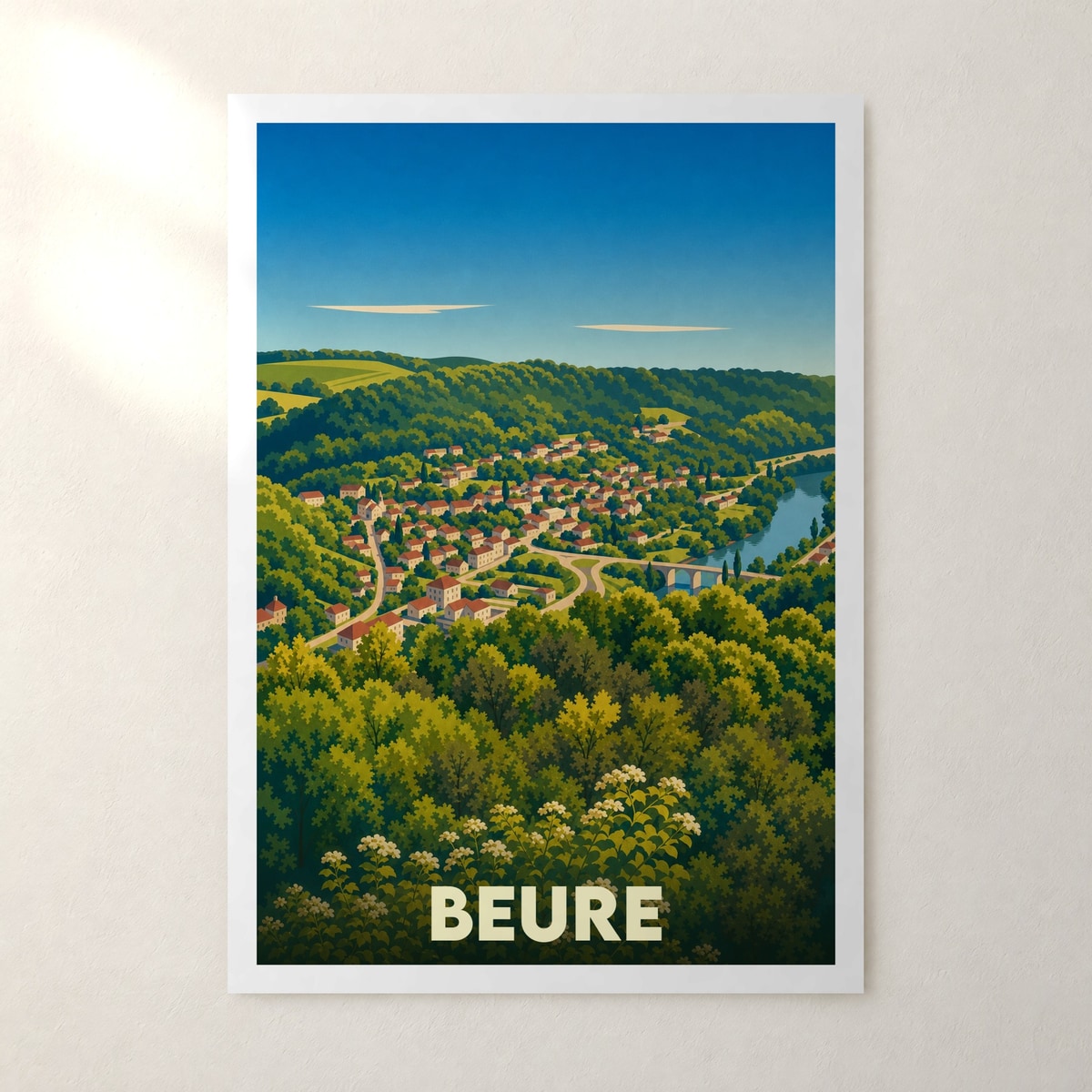 Affiche Beure – sans cadre, accrochée au mur