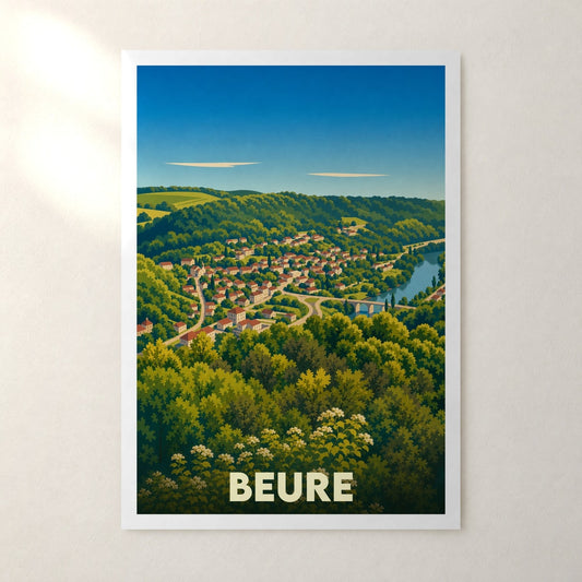 Affiche Beure – sans cadre, accrochée au mur