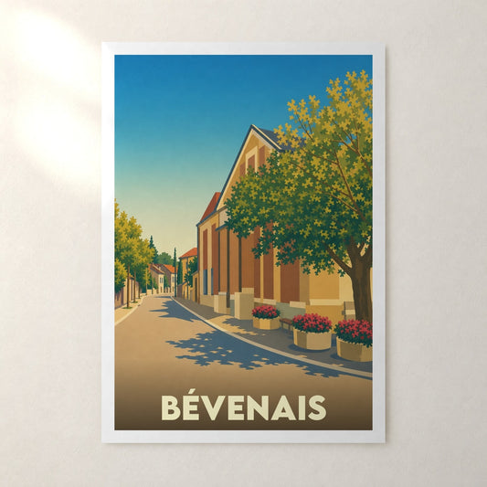 Affiche Bévenais – sans cadre, accrochée au mur