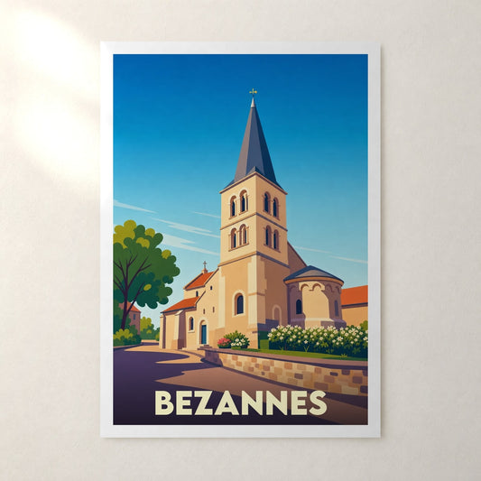 Affiche Bezannes – sans cadre, accrochée au mur