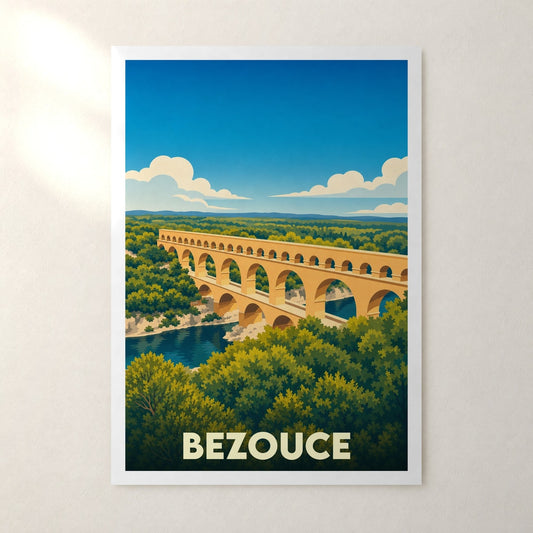 Affiche Bezouce – sans cadre, accrochée au mur