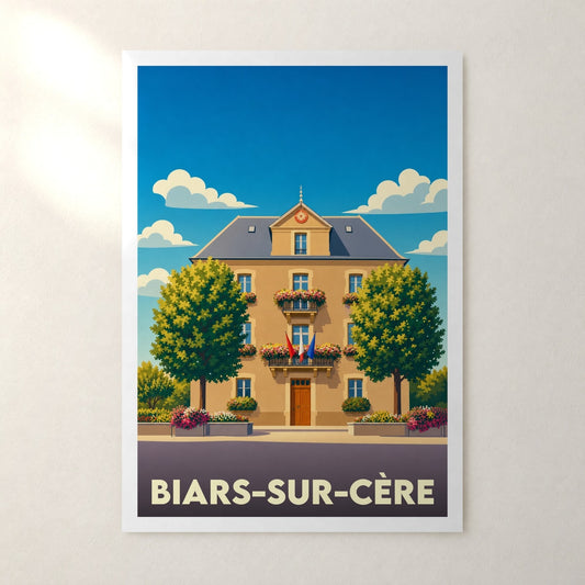 Affiche Biars-sur-Cère – sans cadre, accrochée au mur
