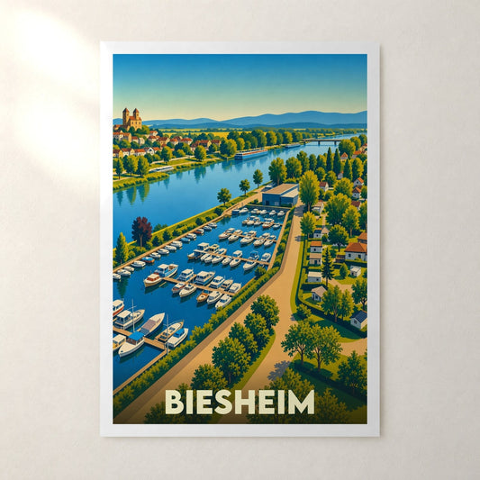 Affiche Biesheim – sans cadre, accrochée au mur