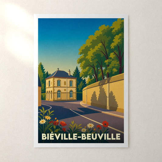 Affiche Biéville-Beuville – sans cadre, accrochée au mur