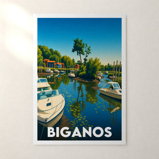 Affiche Biganos – sans cadre, accrochée au mur
