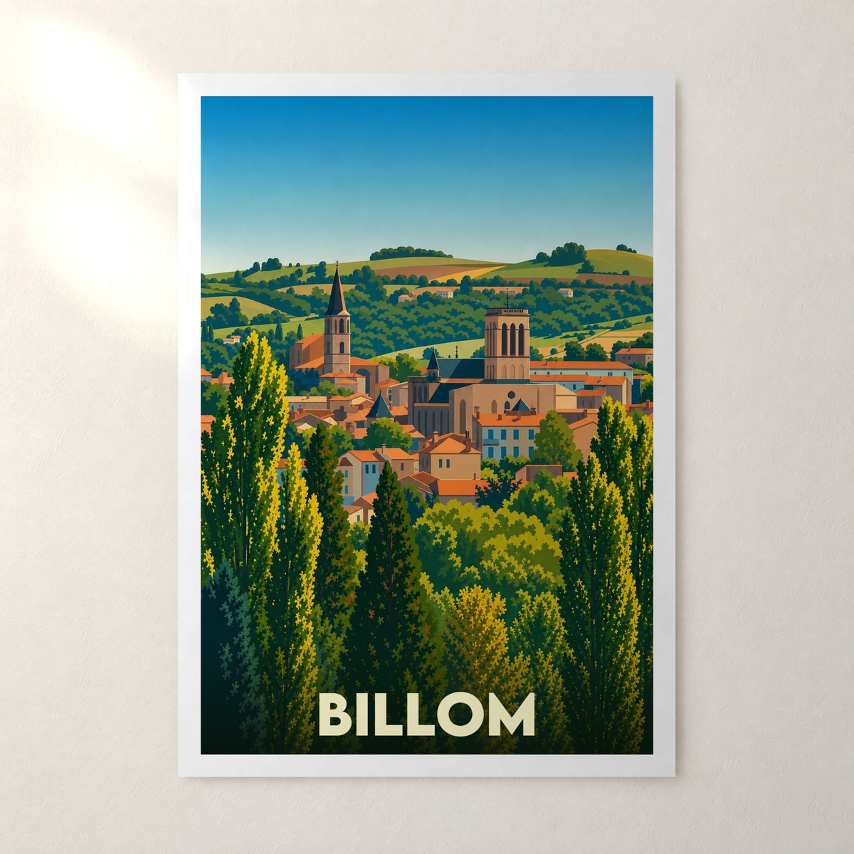 Affiche Billom – sans cadre, accrochée au mur