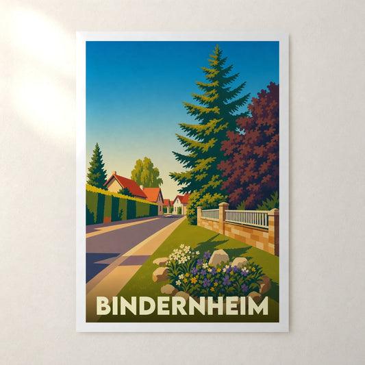 Affiche Bindernheim – sans cadre, accrochée au mur