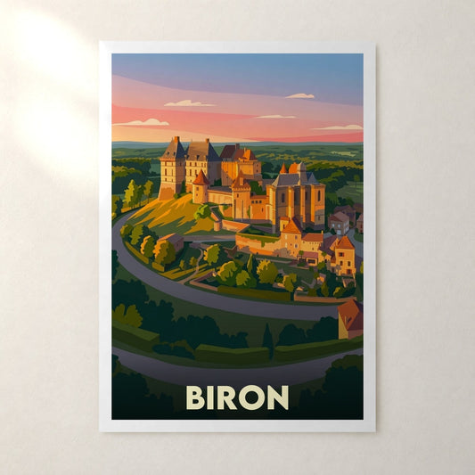 Affiche Biron – sans cadre, accrochée au mur