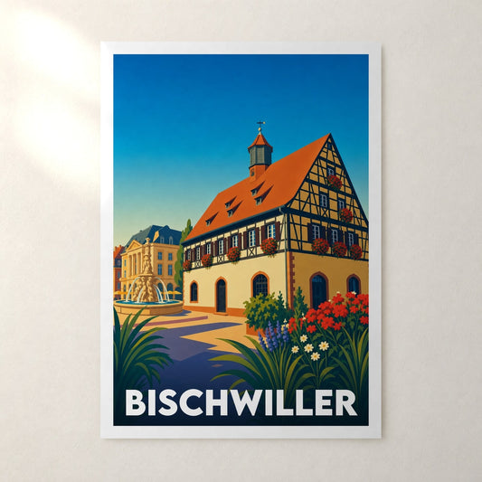 Affiche Bischwiller – sans cadre, accrochée au mur