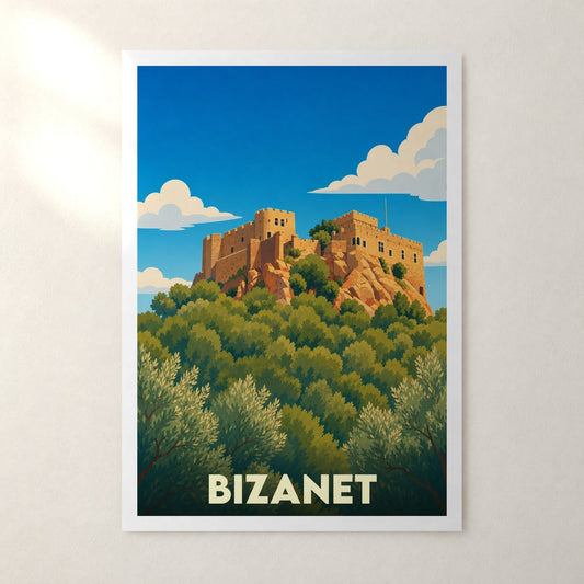 Affiche Bizanet – sans cadre, accrochée au mur
