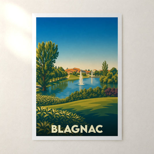 Affiche Blagnac – sans cadre, accrochée au mur