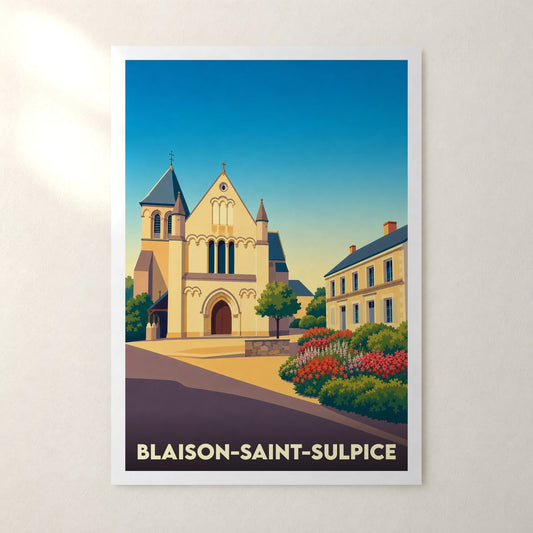 Affiche Blaison-Saint-Sulpice – sans cadre, accrochée au mur