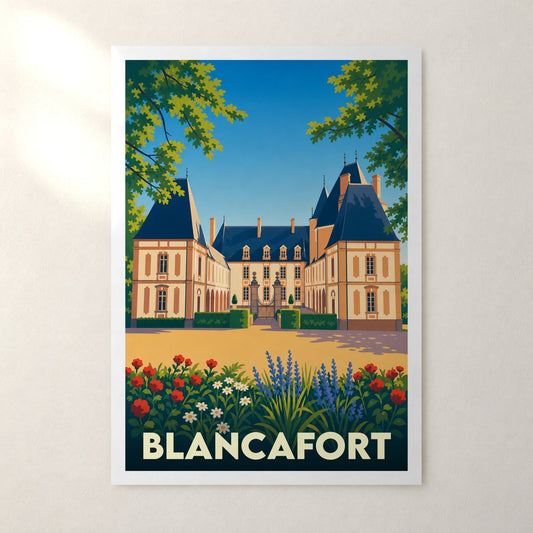 Affiche Blancafort – sans cadre, accrochée au mur