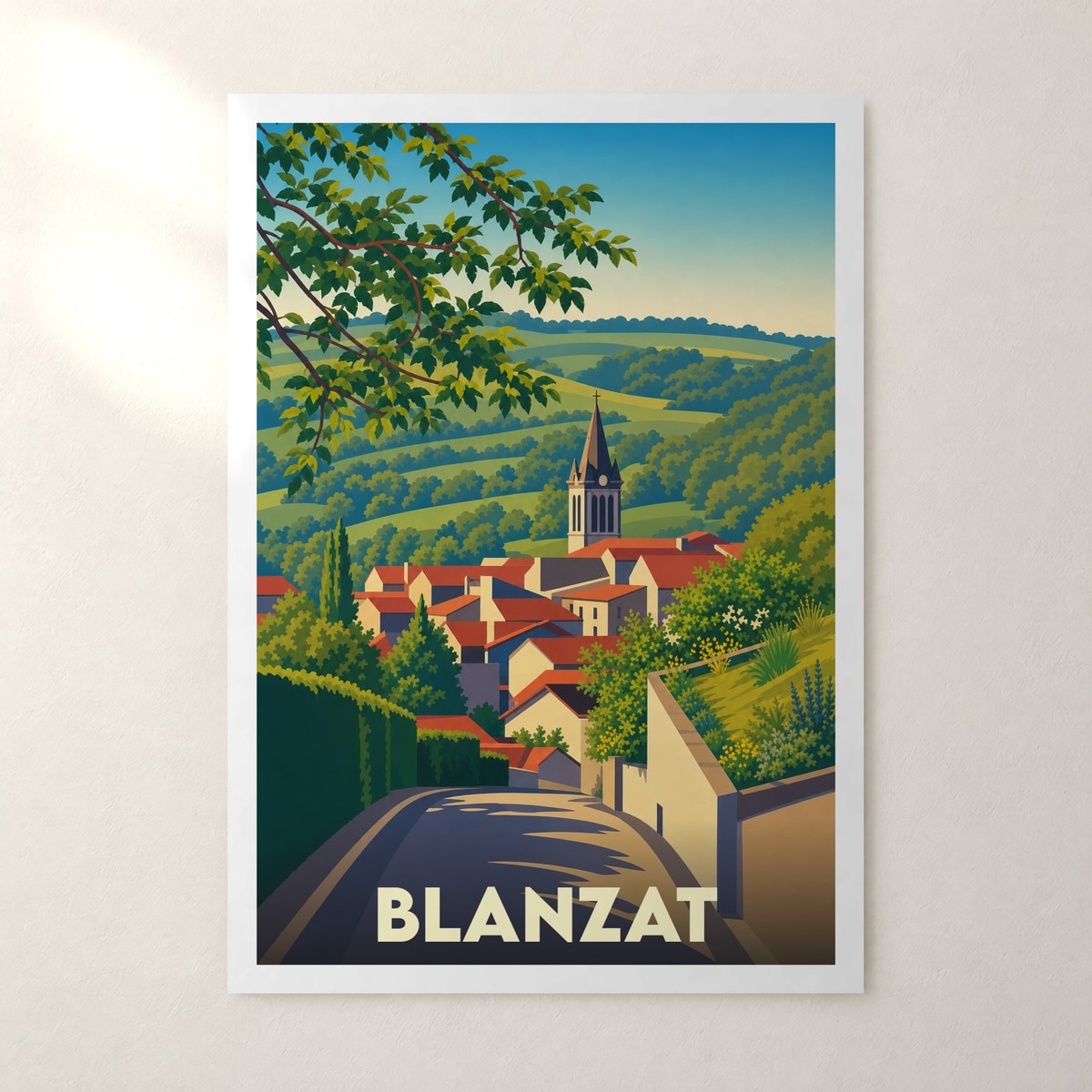 Affiche Blanzat – sans cadre, accrochée au mur
