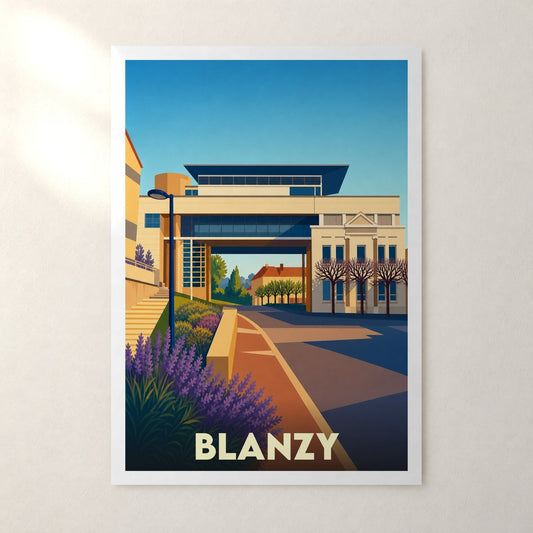 Affiche Blanzy – sans cadre, accrochée au mur