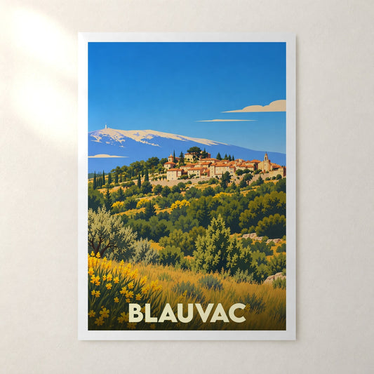Affiche Blauvac – sans cadre, accrochée au mur
