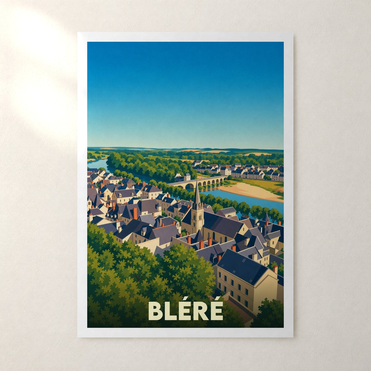 Affiche Bléré – sans cadre, accrochée au mur