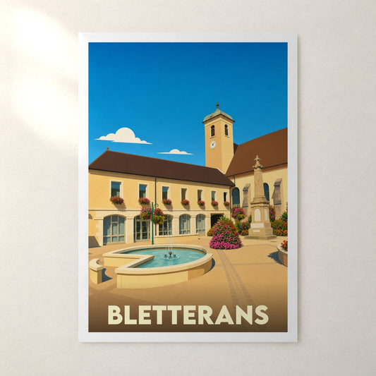 Affiche Bletterans – sans cadre, accrochée au mur