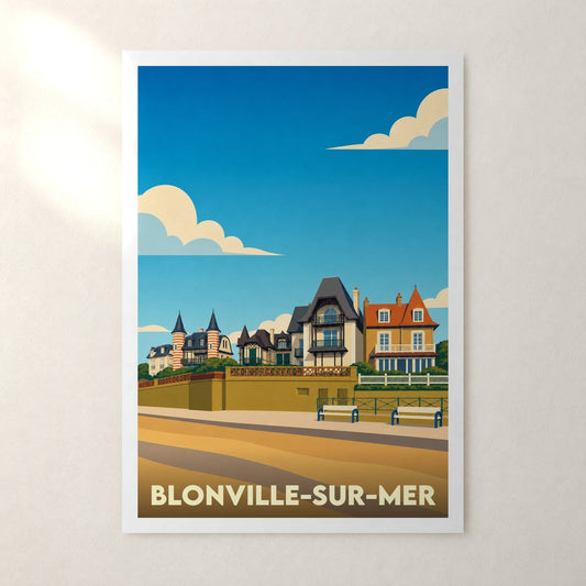 Affiche Blonville-sur-Mer – sans cadre, accrochée au mur