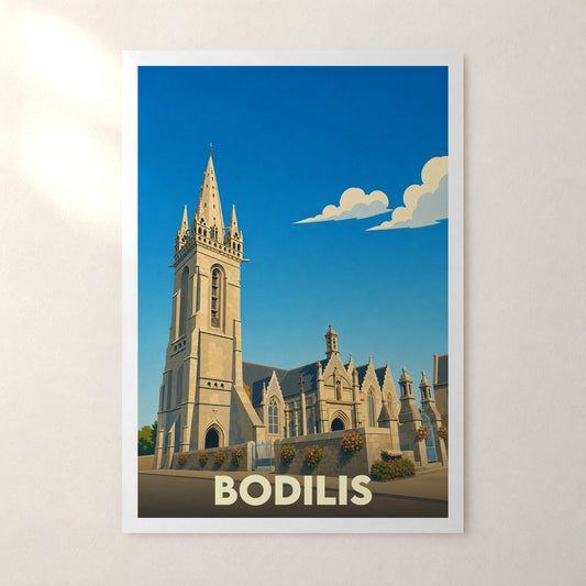 Affiche Bodilis – sans cadre, accrochée au mur