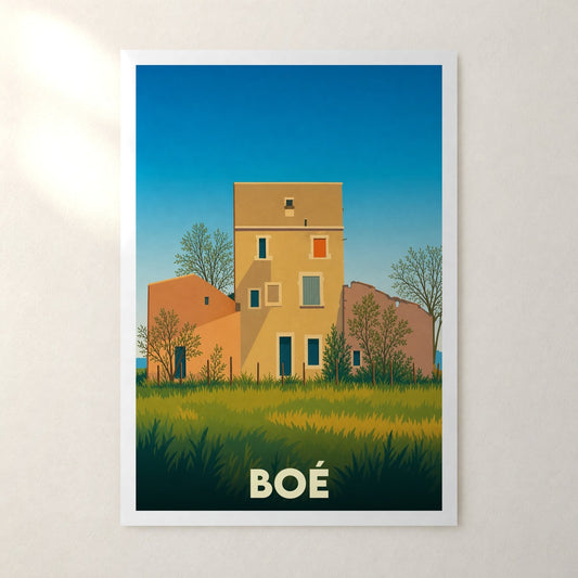 Affiche Boé – sans cadre, accrochée au mur