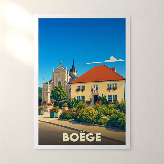 Affiche Boëge – sans cadre, accrochée au mur
