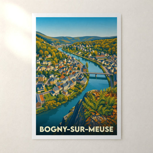 Affiche Bogny-sur-Meuse – sans cadre, accrochée au mur