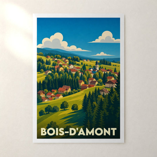Affiche Bois-d'Amont – sans cadre, accrochée au mur